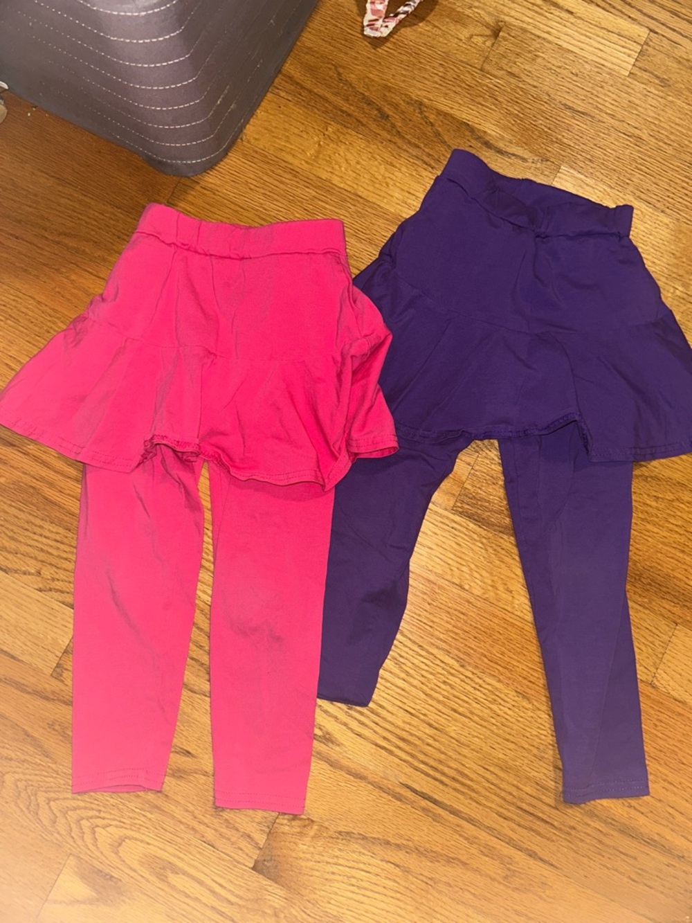 Kids Skirted Leggings - Pink and Purple